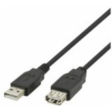 Deltaco Extension cable USB-A 2m black aksesuārs R