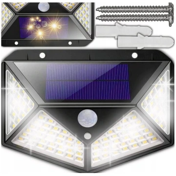 Saules lampa 100 LED ar tumšu kustības sensoru, dā