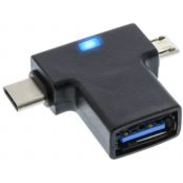 USB-Adapter - USB Typ A (W) gewinkelt bis Micro-US