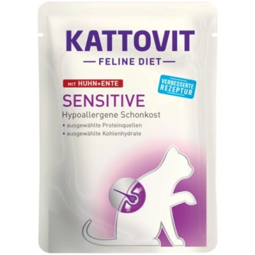 KATTOVIT Sensitive ar vistu un pīli 85g