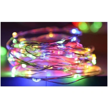 LED Ziemassvētku virtene, 3xLR44, 20 LED, 2m, RGB