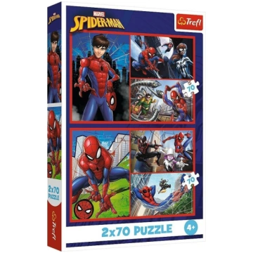 Trefl Puzzle Marvel Pajecze historie 2x70 elemento