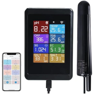 Teckoplus 8-in-1 WiFi WiFi digitālais pH mērītājs,