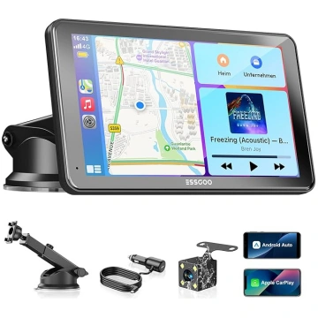 ESSGOO Carplay Android auto displejs ar aizmugures