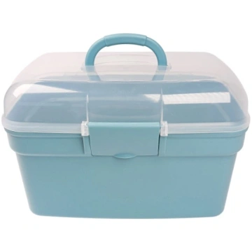 Storage box with handle 20x15x10.5cm - transparent