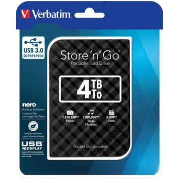 4TB Store n Go USB 3.0 Portable Hard Drive - Black