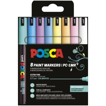 Posca - Soft Colors Extra Fine Tip Pen 8 pc (40167