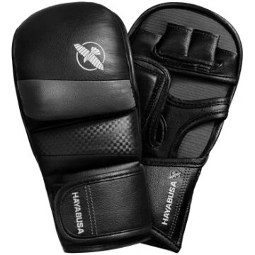 7 盎司 Hayabusa T3 MMA 手套 - MMA 保护和多功能性 - 黑色 / S