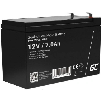 Green Cell Akumulators AGM04, 12 V, 7 Ah, VRLA teh
