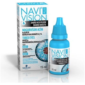 NAVIVISION PLUS NOGURUŠĀM ACĪM acu pilieni 15 ml