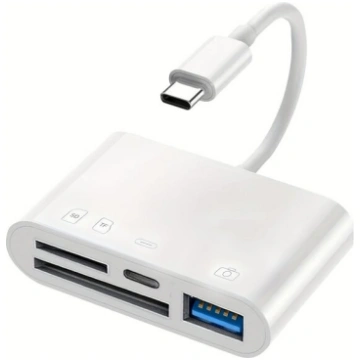USB C SD Karšu Lasītājs Mac/iPhone 15/iPad, 4-Slot