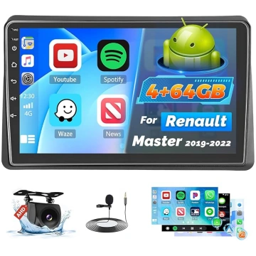 Roinvou 4+64G Auto Radio Android 15 priekš Renault