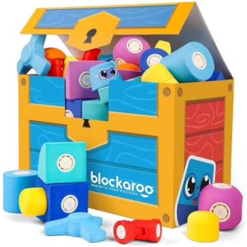 Blockaroo Magnētiskie putuplasta klucīši - 50 gaba