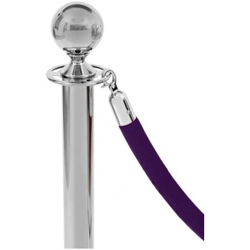 Violeta velūra virve – hromēta slēdzene 5907451665