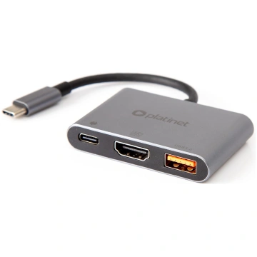 HUB USB Platinet adapter Multimedia 3in1 (45984) |
