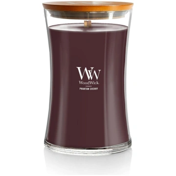 Svece, aromātiskā WoodWick Phantom Cherry, 120 h, 