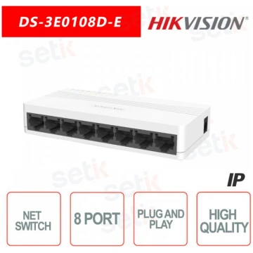 SWITCH HIKVISION 8 PORTE 10 / 100 MBPS ETHERNET SW