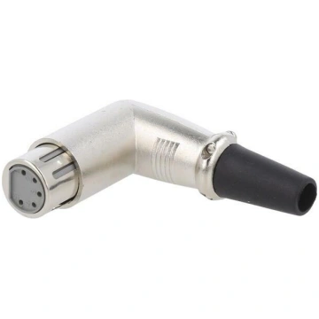 Connector: XLR; plug; female; PIN: 5; angled 90°; 