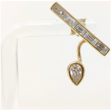Bloom Modular Base Earring - 18k white gold / Pair