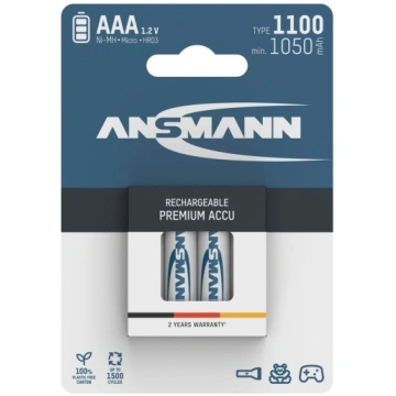 12x4 Ansmann NiMH bat. 1100 Micro AAA 1050 mAh