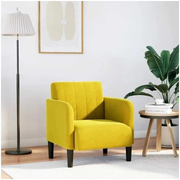 VidaXL dīvāna krēsls modelis 4100584 dzeltena samt