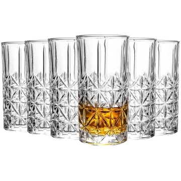 Stikla glāzes - ūdens glāžu komplekts 6oz Collins 