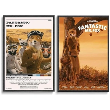 Iepakojumā 2 Fantastic Mr Fox Movie Poster Sienas 