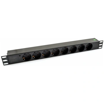 OEM SHUCKO PDU 19" 1U 8 portu (EU) panelis ar EU s