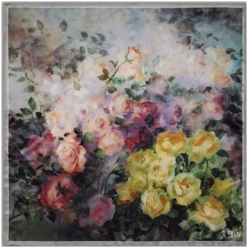 Zīda lakats ROZES, R.Pērle - 89x89