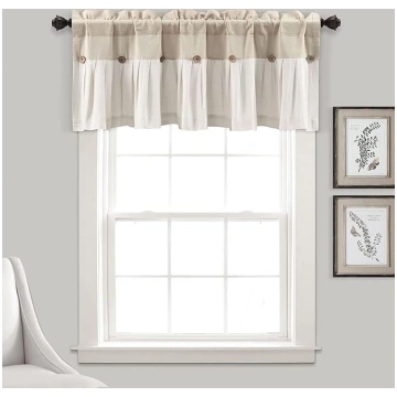 Lush Decor Lins poga Farmhouse Valance 84" W x 18"