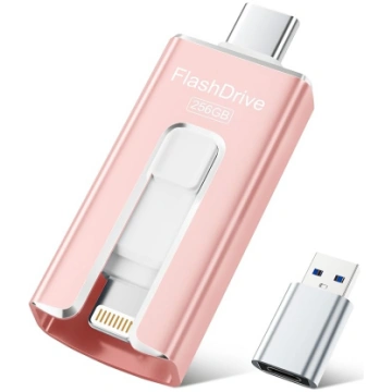 SUDEHO USB zibatmiņas karte 256 GB iPhone, MFi ser