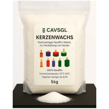 Sveču vaska granulas - 5 kg - baltas - pulverveida