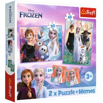 Puzles - Puzzle - 2in1+memos Princesses in their l