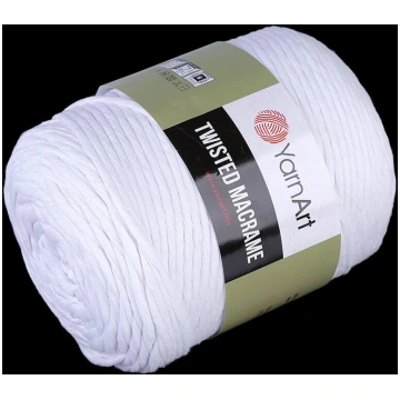 Yarn Art Twisted Macrame dzija - 751 balta