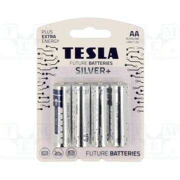 Battery: alkaline; AA; 1.5V; non-rechargeable; Ø14