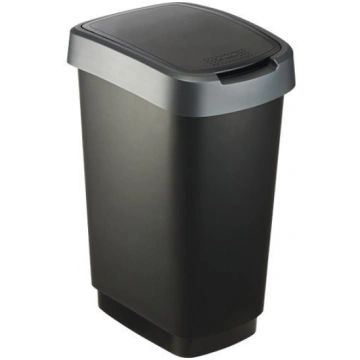 Rotho Twist 50 L sudraba atkritumu tvertne
