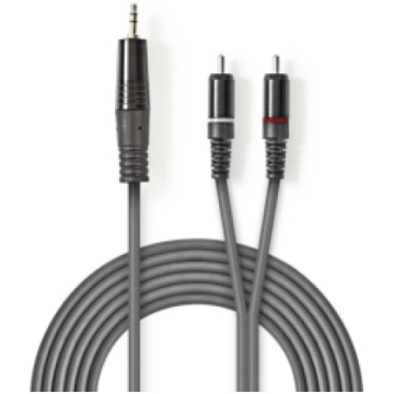 Kabelis Nedis AUX 3.5mm - 2x RCA 1.5m