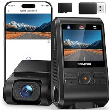 WOLFANG Dash Cam, Mini 2.5K 1440P WiFi Dash Cam mi