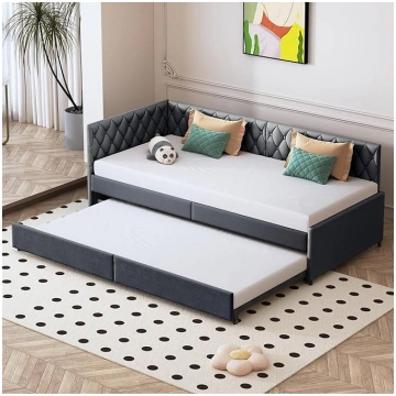 CDQL Extendable Sofa Bed 90/180 x 200 cm, Upholste