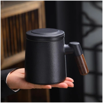 Ceramic tea cup tea separation mug filter water cu