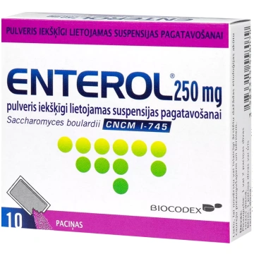 ENTEROL 250 mg iekšķīgi lietojamas suspensijas pag