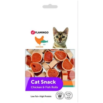 Flamingo Chicken + Fish Rolls kaķu cienasts 50g
