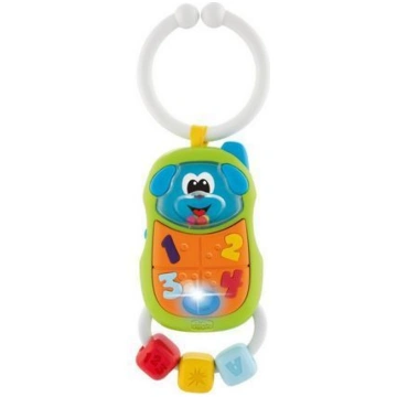Rotaļu telefons, ar grabuli un karekli Chicco Baby