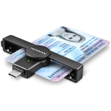 AXAGON Foldable pocket USB-C contact Smart/ID card