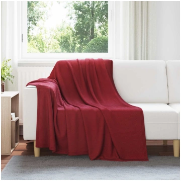 Pleds bordo sarkans 200 x 150 cm flīss