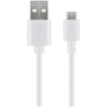 Goobay Micro USB charging and sync cable 43837 Whi