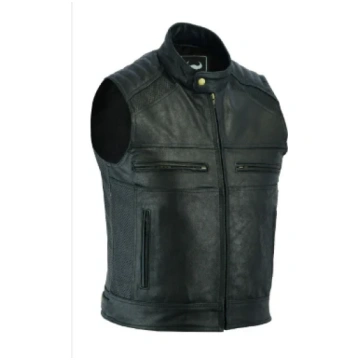 Vintage Ādas Moto Veste Coffee Racer stilā chopper