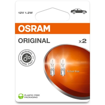 Kvēlspuldze W1, 2W 12V OSRAM Original Auxiliary 1,