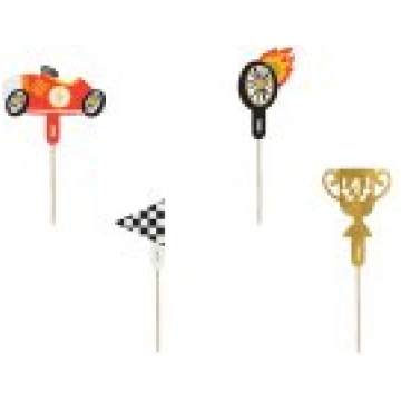 Cupcake toppers - Cars, 12 cm (1 pkt / 4 pc.)