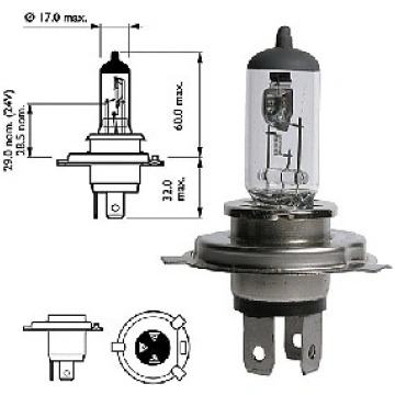Spuldze Carpoint H4 75/70W 24V
